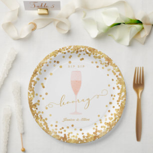 Sip Sip Hooray Verloving Bachelorette Shower Papieren Bordje