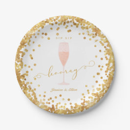 Sip Sip Hooray Verloving | Bachelorette | Shower Papieren Bordje