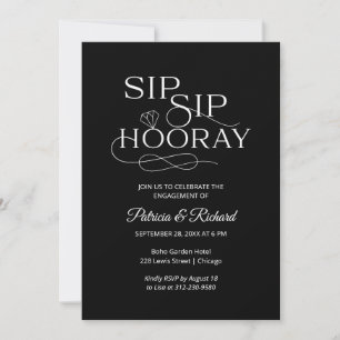 Sip Sip Hooray Verloving Feest Uitnodigingen