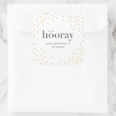 sip sip hooray vierkante sticker (Tas)