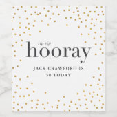 sip sip hooring bouteille d'anniversaire étiquette (Étiquettes simples)