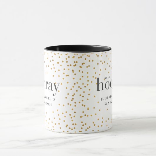 sip sip horay elegant goudpolka dot mok (Midden)