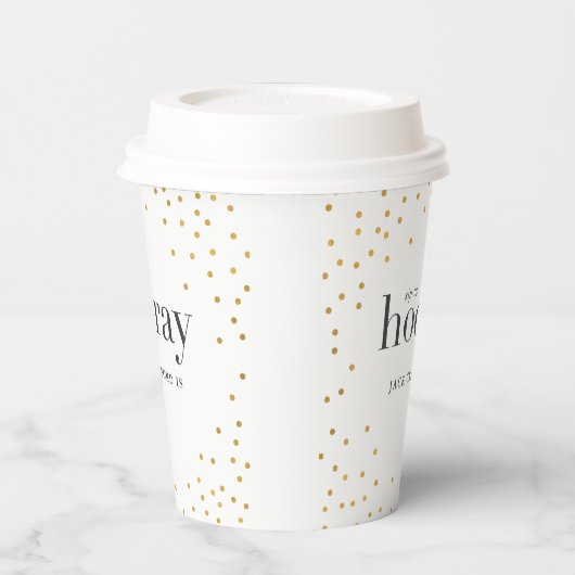 sip sip horay elegant goudpolka dot papieren bekers (Links)