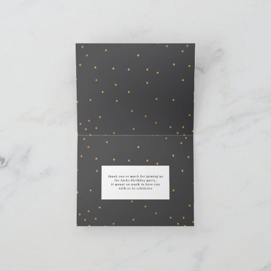 Sip sip horay modern elegant verjaardagsfeest bedankkaart (Binnen)