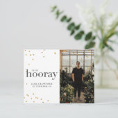 Sip sip horay modern elegant verjaardagsfeest invi briefkaart (Staand voorkant)