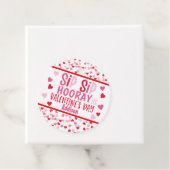 Sip SIp horay strow valentijn voor Ronde Bedankjes Labels (In situ)