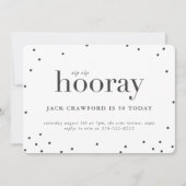 Sip sip horay verjaardagsfeest kaart (Voorkant)