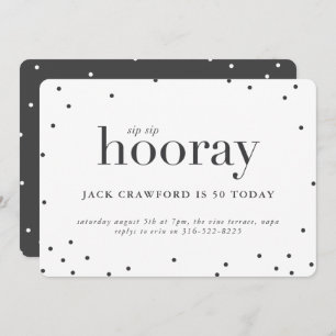 Sip sip horay verjaardagsfeest kaart
