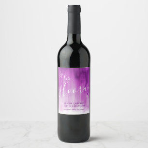 Sip Sip mariage mauve mauve étiquettes