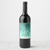 Sip Sip Sip hooray bruiloft emerald green wine lab Wijn Etiket (Voorkant)