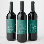 Sip Sip Sip hooray bruiloft emerald green wine lab Wijn Etiket (Flessen)