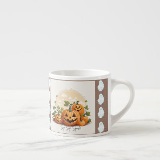 Sip, Sip, Spook! Halloween Pumpkin Mug Design Espresso Kop