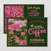 Sip Smile & Celebrate Coffee Morning in de tuin Kaart (Voorkant / Achterkant)