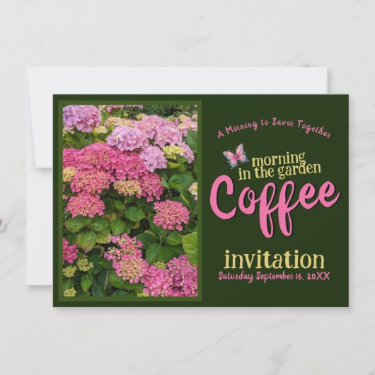 Sip Smile & Celebrate Coffee Morning in de tuin Kaart (Voorkant)