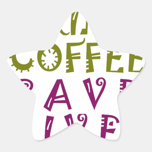 Sip, Snap Herhaal Achtervolging Cafeïne Selfies on Ster Sticker (Voorkant)