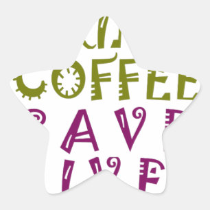 Sip, Snap Herhaal Achtervolging Cafeïne Selfies on Ster Sticker