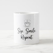 Sip. Souriez. Recommencer. Mug à café Pastel minim (Devant)