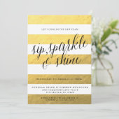 SIP, SPARKLE, SHINE Holiday Party Invitation (Debout devant)