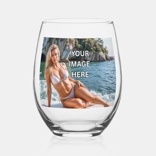 SIP! 🍷 Steelose Wijnglas – Voeg Afbeelding of Tek Zonder Voet (Voorkant)
