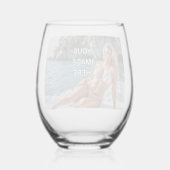 SIP! 🍷 Steelose Wijnglas – Voeg Afbeelding of Tek Zonder Voet (Achterkant)