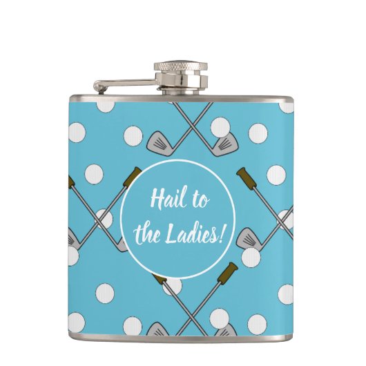 Sip & Swing – Flasque de golf bleu clair (Devant)