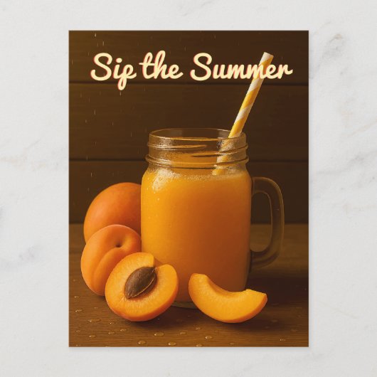 Sip the Summer - Abrikozensap Briefkaart (Voorkant)