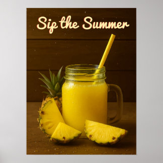 Sip the Summer – Ananassap Art Print