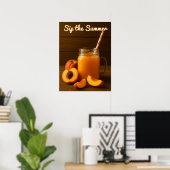 Sip the Summer – Fresh Peach Juice Poster Afdrukke (Thuiskantoor)