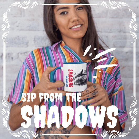 Sip uit de schaduwen koffiemok