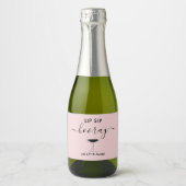 SIP vakantie label, bruiloft bubbel Sparkling Wijnetiket (Voorkant)