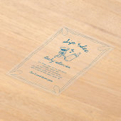 Sip & voir garçon baby shower acrylique invitation (Poser)