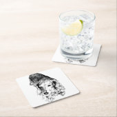 Sip With Backbone – Dachshund Vierkante Kartonnen Onderzetter (Insitu)