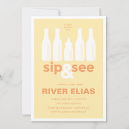 Sip & Zie uitnodiging tot Baby shower