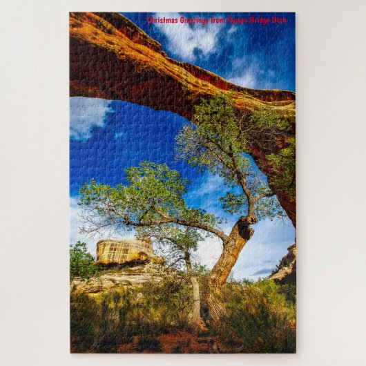 Sipapu Bridge Utah. Jigzaag Puzzle Legpuzzel (Verticaal)