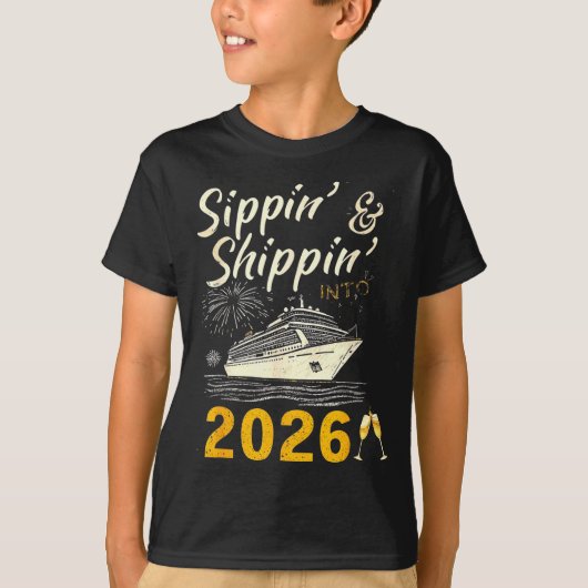 Sipn’ & Shipn’ Into 2026 Cruise Party, Happy N T-shirt (Voorkant)