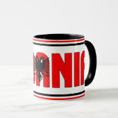 Sippin' met Albanië Patriottische koffie Mok (Voorkant rechts)