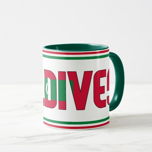 Sippin' met de Malediven Patriottische Koffie Mok (Voorkant rechts)