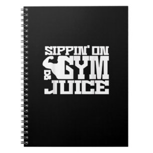 Sippin on Gym Juice - Mannen Shirten voor werkende Notitieboek