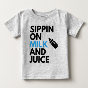Sippin on Milk & Juice Cute Baby Hip Hop Theme