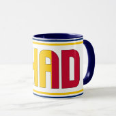 "Sippin' with Chad" Mug de café patriotique (Devant droit)
