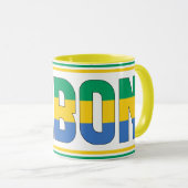 "Sippin' with Gabon" Mug de café patriotique (Devant droit)