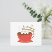 Sipping Chocolade Briefkaart (Staand voorkant)