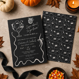 'Sips About to go Down' Spoken Halloweenfeest Kaart
