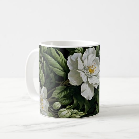 Sips de sérénité : Mug de fleurs tropicales (Devant gauche)