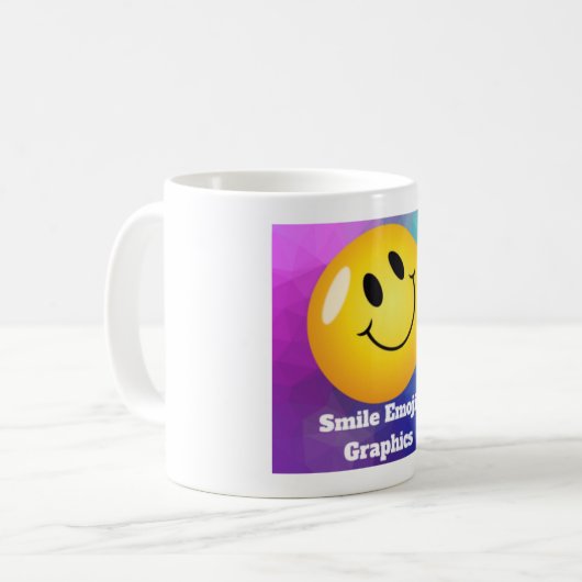Sips ensoleillés : Mug blanche avec ☀️ Emoji Jaune (Devant gauche)