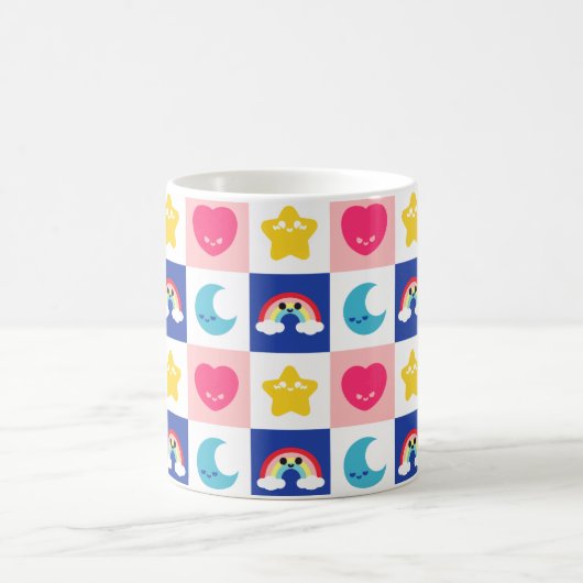 Sips magiques mignons À damiers Mug (Centre)