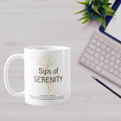 Sips of SERENITY elegant minimalist Coffee Mug