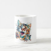 Sips Purr-fect : Charming Amoureux des chats Mug (Centre)