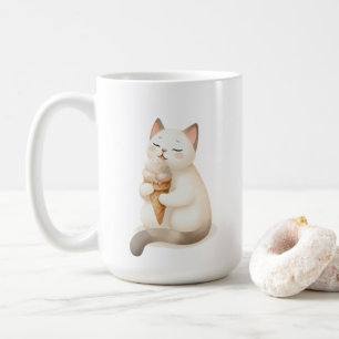 Sips & Scoops Kat met Ice Cream Cone Koffiemok