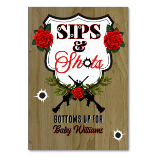 Sips & Shots Pistolen of Rozen Genderonthulling Kaart